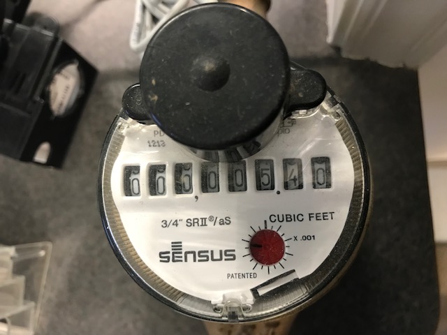 an example of a water meter used